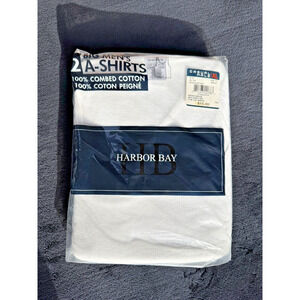 Harbor Bay Tank A-Shirts Big Men's 5XL 62-64 Ribbed Cotton Undershirts 2 Pack